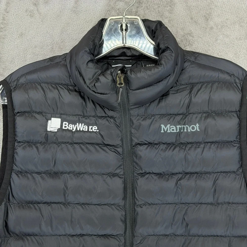 Marmot Mens Black Puffer Quilted Vest Small Full Zip‎ Quilted Lightweight